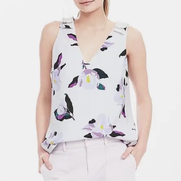 ✨ CLEAR OUT SALE ✨ Banana Republic Sleeveless Floral Blouse - Picture 1 of 8